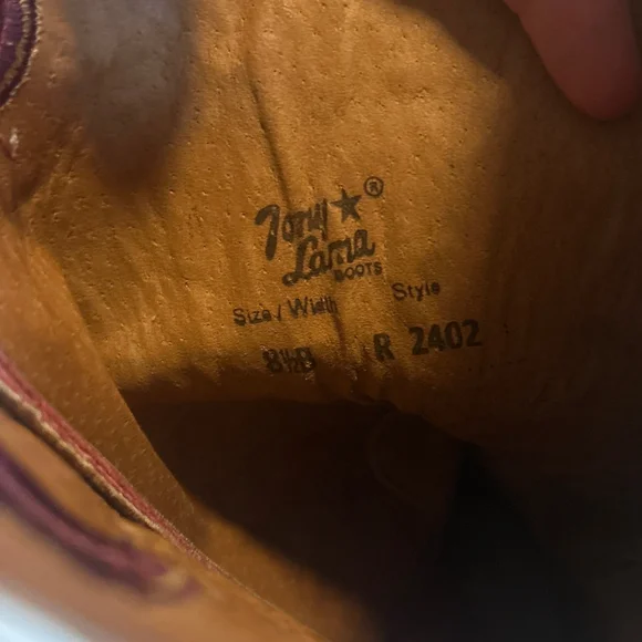 TONY LAMA 3R BUCKAROO KNEE HIGH COWGIRL BOOTS size 8.5 - Picture 4 of 4